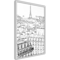 Juliste Artgeist Sketch of Paris, kehyksillä, eri kokoja
