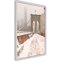 Juliste Artgeist Brooklyn Bridge in Sepia, kehyksillä, eri kokoja