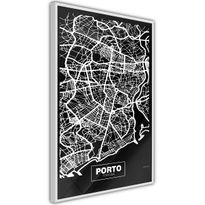 Juliste Artgeist Negative Map: Porto, kehyksillä, eri kokoja