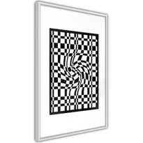 Juliste Artgeist Distorted Chessboard, kehyksillä, eri kokoja