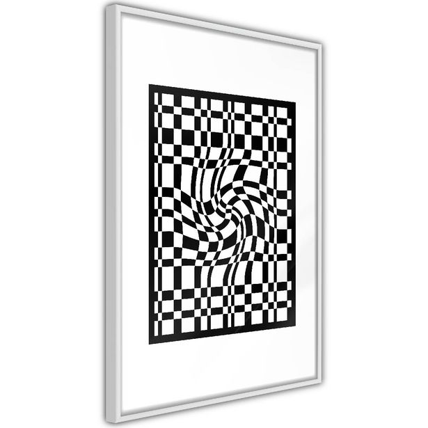 Juliste Artgeist Distorted Chessboard, kehyksillä, eri kokoja