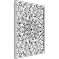Juliste Artgeist Monochrome Mandala, kehyksillä, eri kokoja