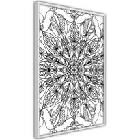 Juliste Artgeist Black Mandala, kehyksillä, eri kokoja