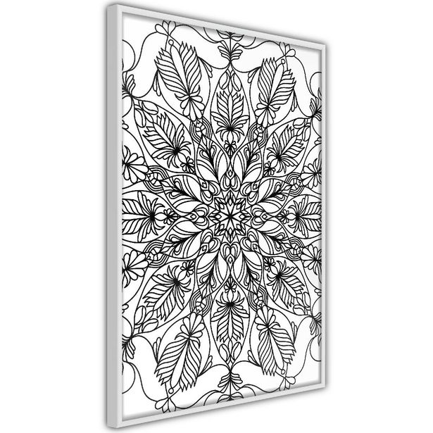 Juliste Artgeist Black Mandala, kehyksillä, eri kokoja