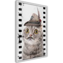 Juliste Artgeist Cat In Hat, kehyksillä, eri kokoja