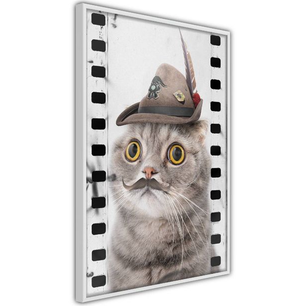 Juliste Artgeist Cat In Hat, kehyksillä, eri kokoja