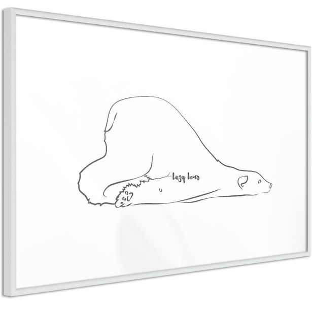 Juliste Artgeist Lazy Bear, kehyksillä, eri kokoja