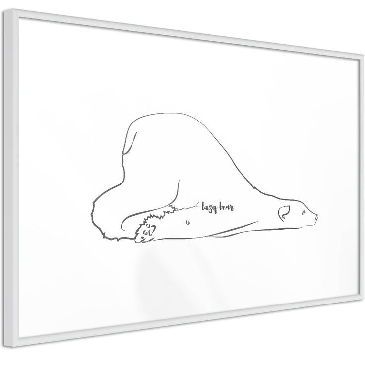 Juliste Artgeist Lazy Bear, kehyksillä, eri kokoja