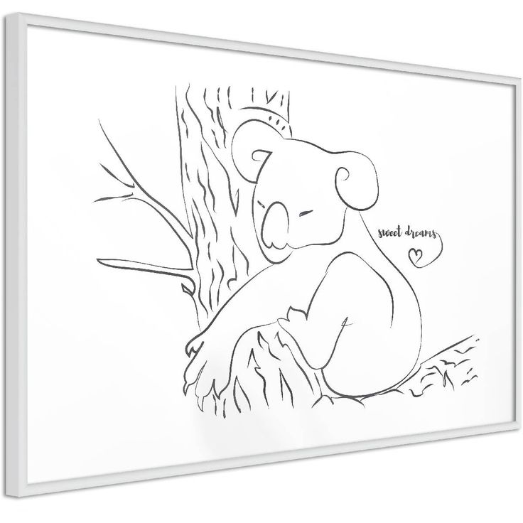 Juliste Artgeist Sleepy Koala, kehyksillä, eri kokoja