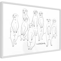 Juliste Artgeist Meerkats Family, kehyksillä, eri kokoja