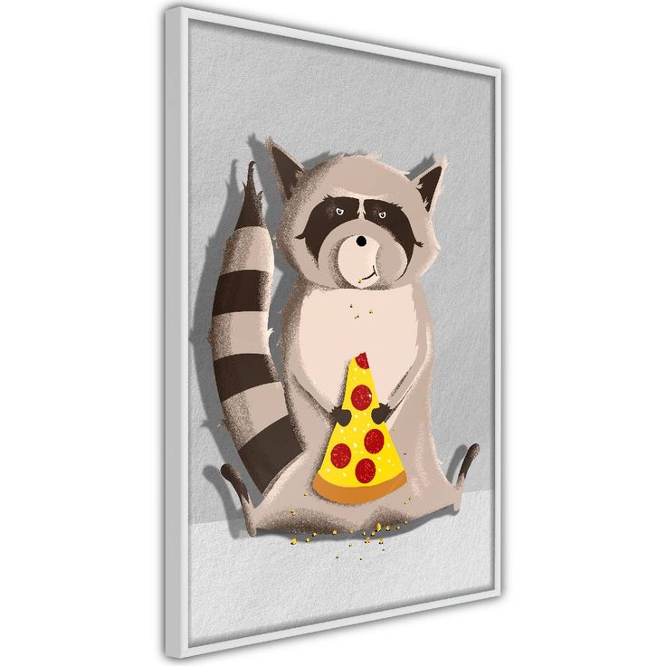 Juliste Artgeist Gourmand Raccoon, kehyksillä, eri kokoja