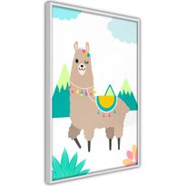 Juliste Artgeist Unusual Lama, kehyksillä, eri kokoja