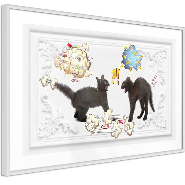 Juliste Artgeist Cat Quarrel, kehyksillä, eri kokoja