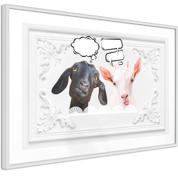 Juliste Artgeist Funny Goats, kehyksillä, eri kokoja
