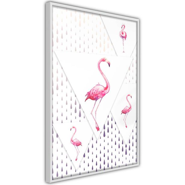 Juliste Artgeist Flamingo Family, kehyksillä, eri kokoja