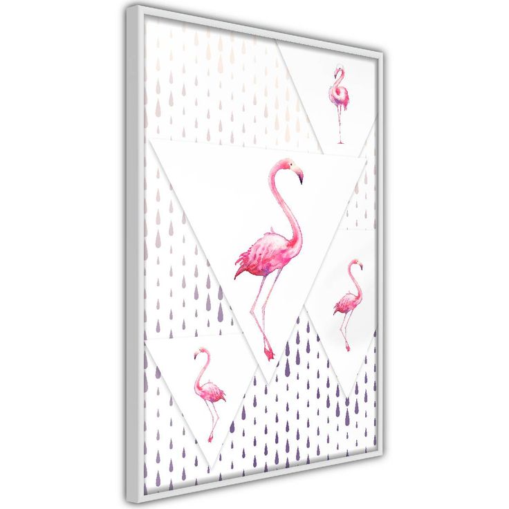 Juliste Artgeist Flamingo Family, kehyksillä, eri kokoja