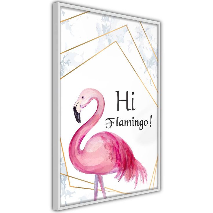 Juliste Artgeist Hi Flamingo!, kehyksillä, eri kokoja