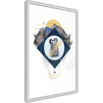 Juliste Artgeist Penguin Couple, kehyksillä, eri kokoja