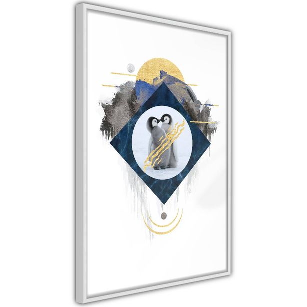 Juliste Artgeist Penguin Couple, kehyksillä, eri kokoja
