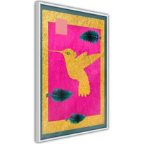 Juliste Artgeist Golden Hummingbird, kehyksillä, eri kokoja