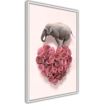 Juliste Artgeist Enamored Elephant, kehyksillä, eri kokoja