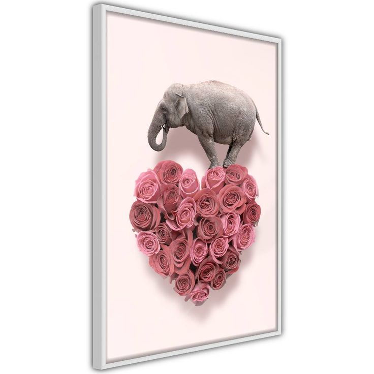 Juliste Artgeist Enamored Elephant, kehyksillä, eri kokoja