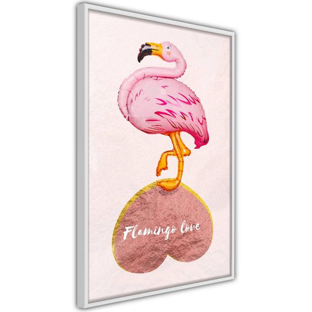 Juliste Artgeist Flamingo in Love, kehyksillä, eri kokoja