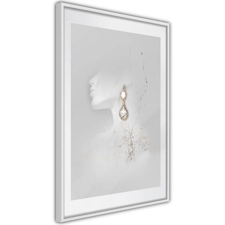 Juliste Artgeist Gold Earrings, kehyksillä, eri kokoja