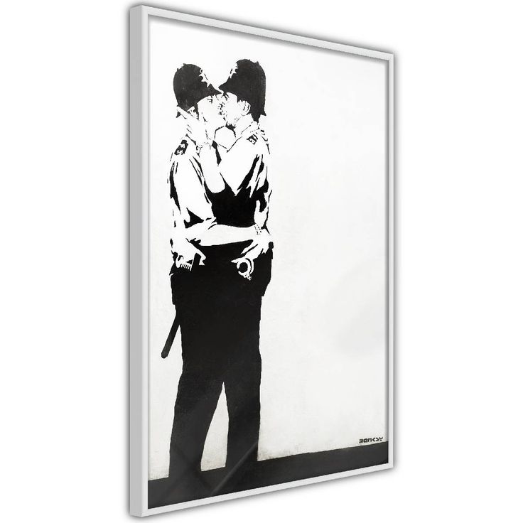 Juliste Artgeist Policemen Kissing, kehyksillä, eri kokoja
