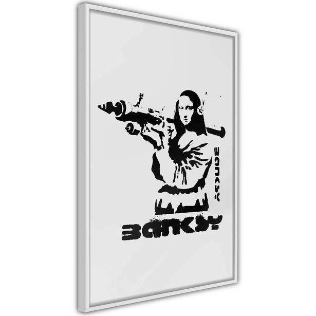 Juliste Artgeist Mona Lisa with a Bazooka, kehyksillä, eri kokoja