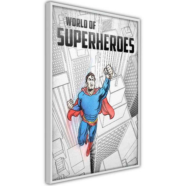 Juliste Artgeist World of Superheroes, kehyksillä, eri kokoja
