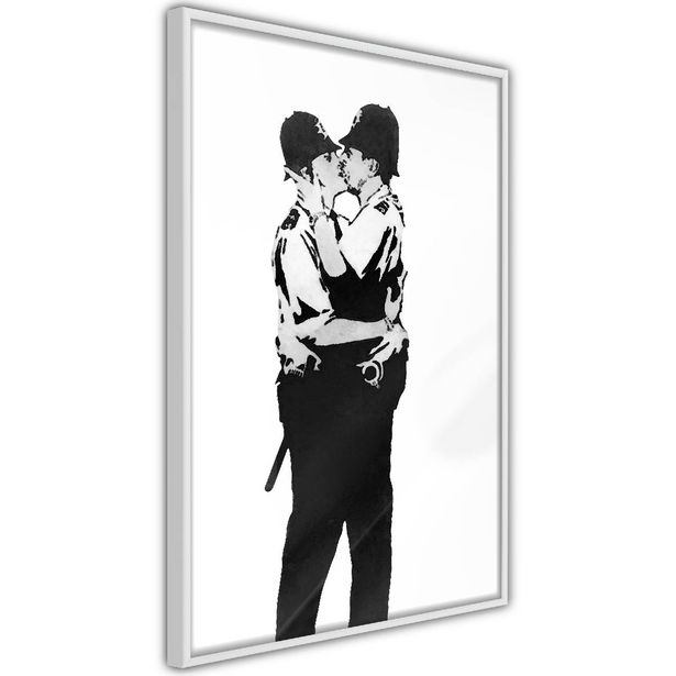 Juliste Artgeist Kissing Coppers, kehyksillä, eri kokoja
