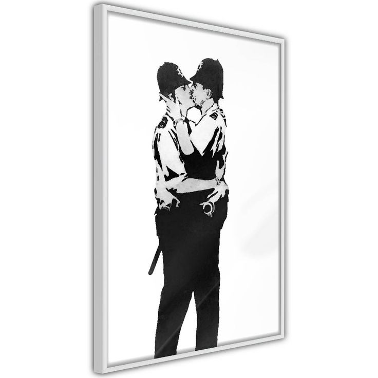 Juliste Artgeist Kissing Coppers, kehyksillä, eri kokoja