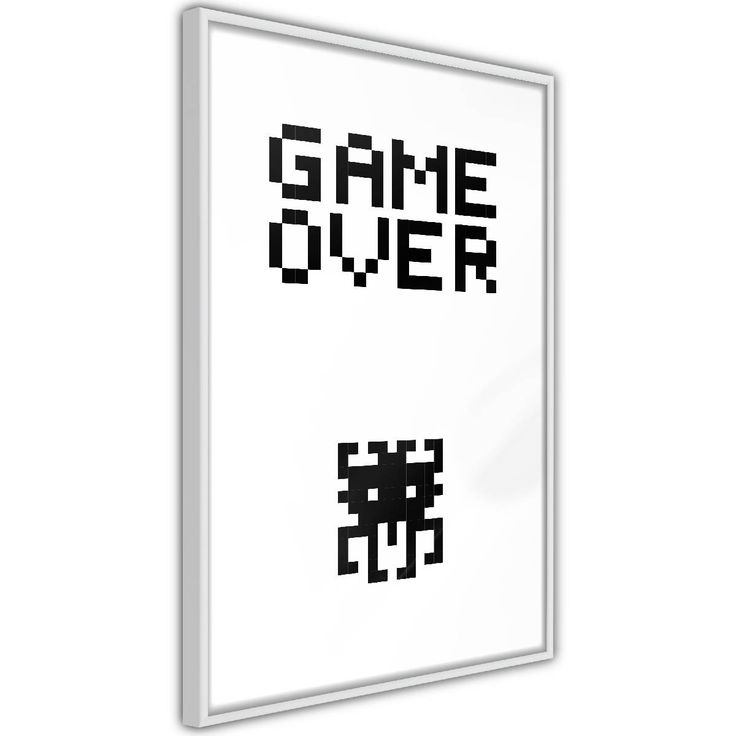 Juliste Artgeist Game Over, kehyksillä, eri kokoja