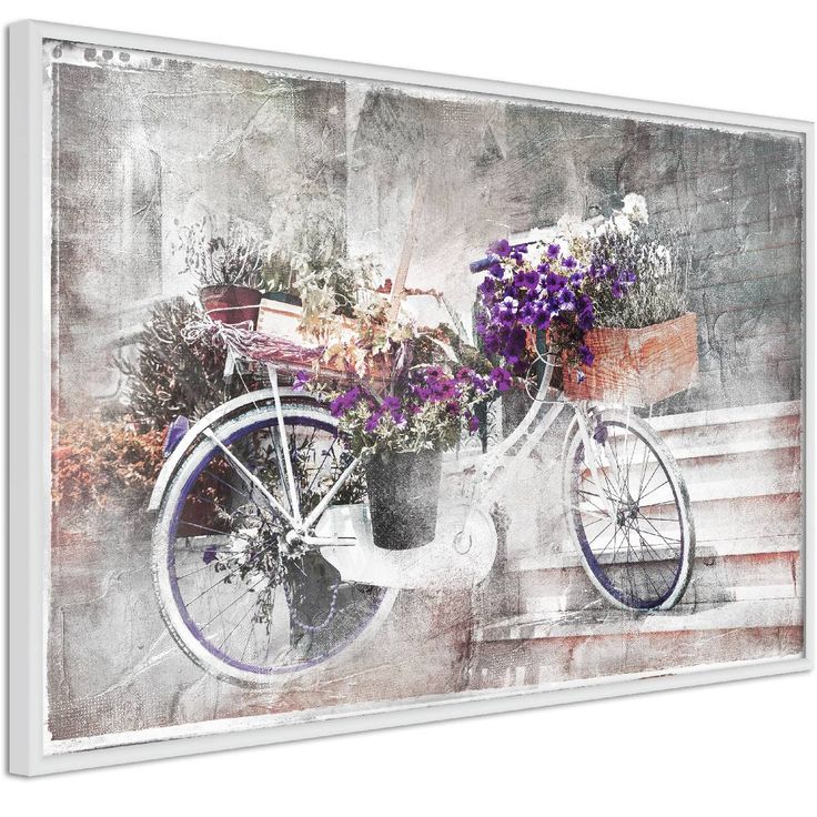 Juliste Artgeist Floral Bike, kehyksillä, eri kokoja