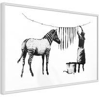 Juliste Artgeist Banksy: Washing Zebra, kehyksillä, eri kokoja