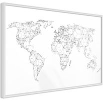Juliste Artgeist Geometric Map, kehyksillä, eri kokoja