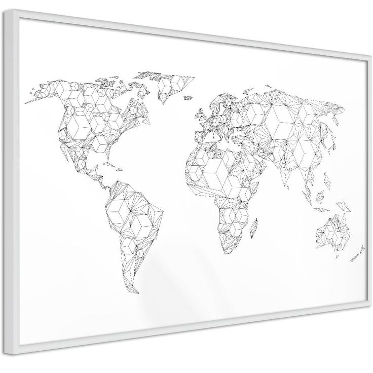 Juliste Artgeist Geometric Map, kehyksillä, eri kokoja
