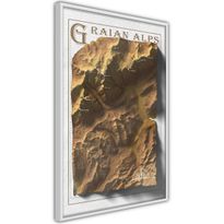 Juliste Artgeist Isometric Map: Graian Alps, kehyksillä, eri kokoja