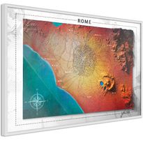 Juliste Artgeist Isometric Map: Rome, kehyksillä, eri kokoja