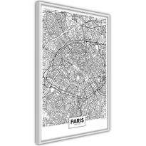 Juliste Artgeist Map of Paris, kehyksillä, eri kokoja