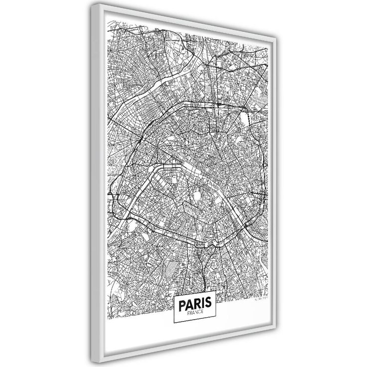 Juliste Artgeist Map of Paris, kehyksillä, eri kokoja