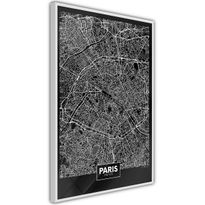 Juliste Artgeist Dark Map of Paris, kehyksillä, eri kokoja