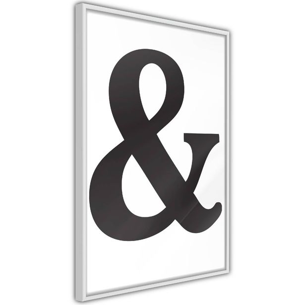 Juliste Artgeist Black Ampersandem, kehyksillä, eri kokoja