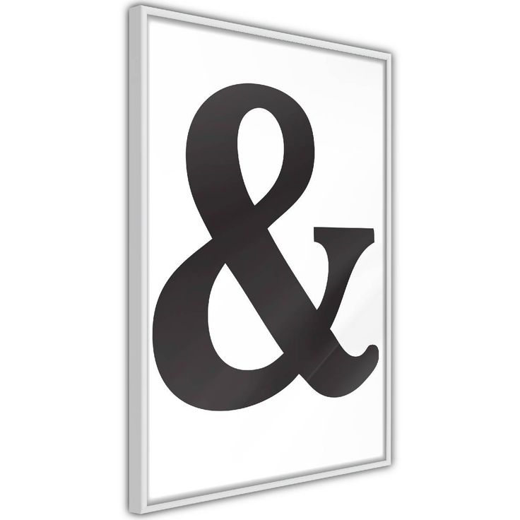 Juliste Artgeist Black Ampersandem, kehyksillä, eri kokoja