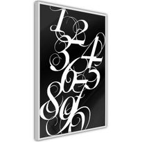 Juliste Artgeist Calligraphy of Numbers, kehyksillä, eri kokoja