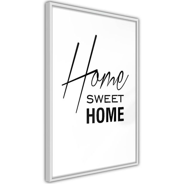 Juliste Artgeist Black and White: Home Sweet Home, kehyksillä, eri kokoja