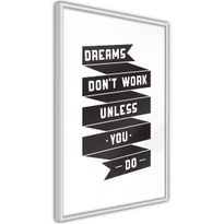 Juliste Artgeist Dreams don&#039;t work, kehyksillä, eri kokoja