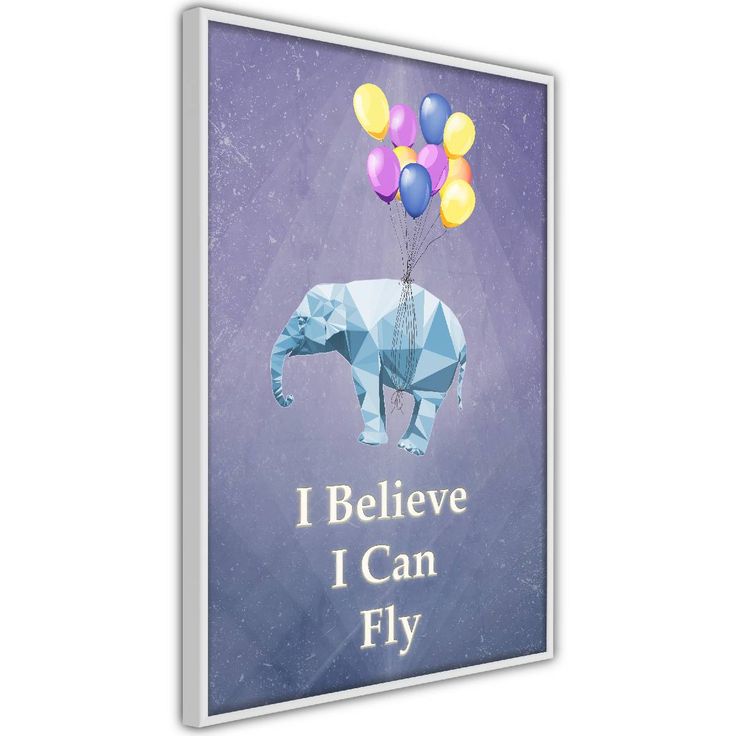 Juliste Artgeist Flying Elephant, kehyksillä, eri kokoja