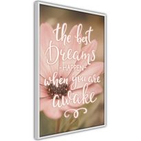 Juliste Artgeist The Best Dreams Happen When You Are Awake, kehyksillä, eri kokoja
